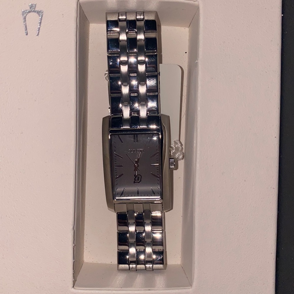 Women’s Duquesne University Bulova Silver Rectangle Watch